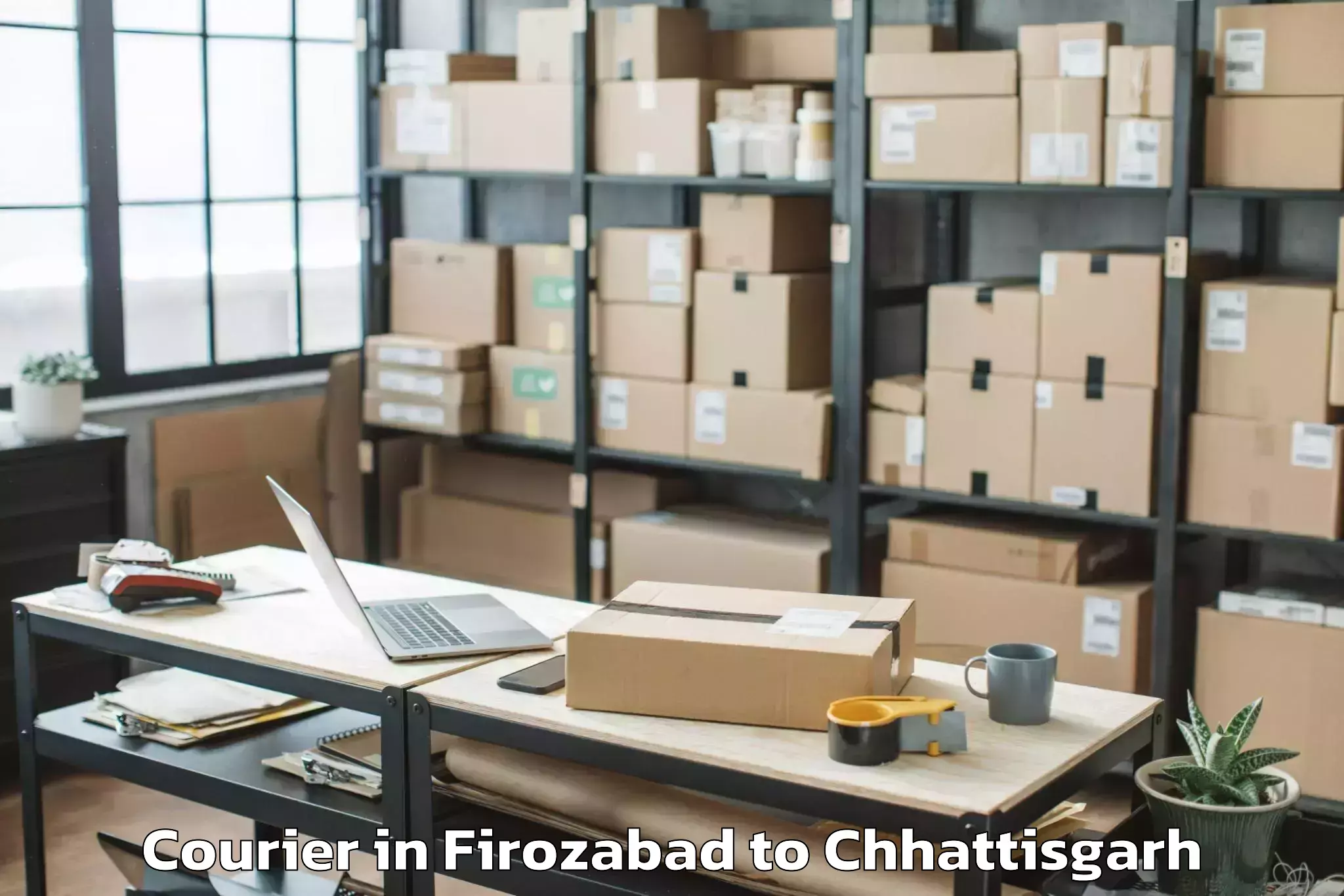 Reliable Firozabad to Dabhara Courier